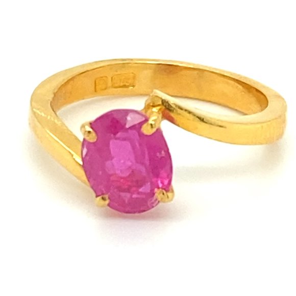 Afghan Ruby 2.25ct Solid 22K Yellow Gold Ring - Picture 1 of 8